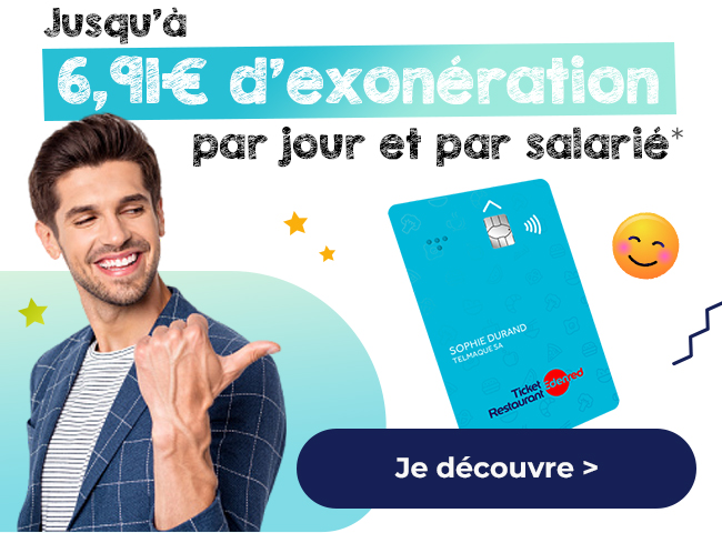 Jusqu'à 6,91€ d'éxonération par jour et par salarié. Je découvre